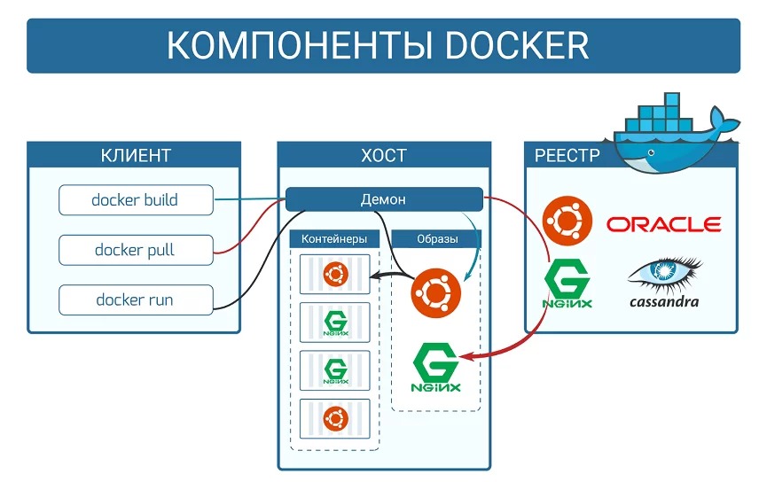 Основные компоненты Docker.